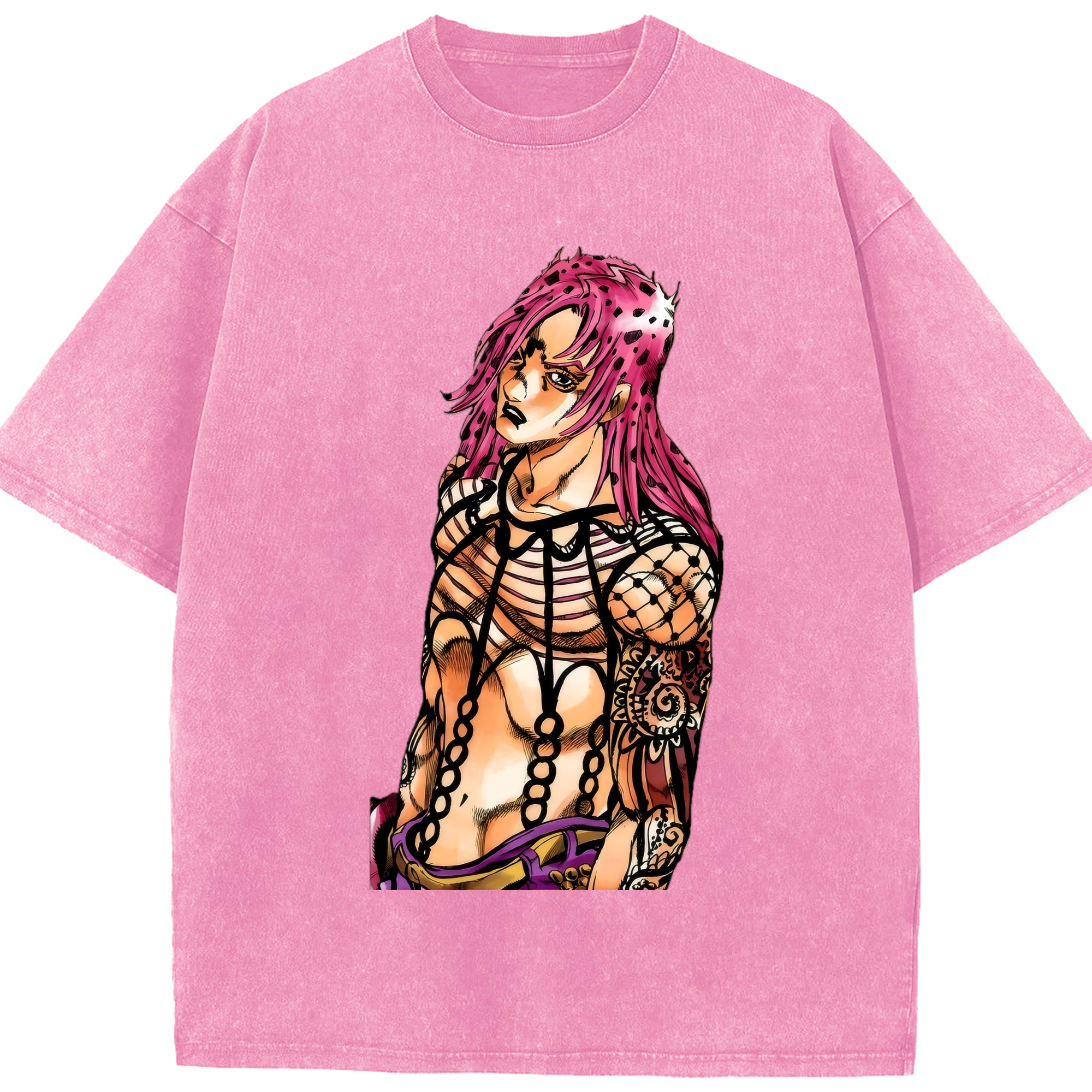 （画像用） ジョジョの奇妙な冒険 ビネガー?ドッピオ JoJo's Bizarre Adventure Vinegar Doppio 綿100% ヴィンテージ風 半袖Tシャツ（フロントプリント）